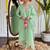 Sea green chanderi embroidered kurta set