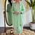 Sea green chanderi embroidered kurta set