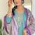 Sky blue viscose chanderi embroidered ready made kurta set