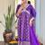 Purple chanderi embrodiered ready made anarkali suit
