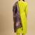 Lemon green chinon embroidered ready made kurta set