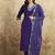 Purple chanderi silk embroidered kurta set