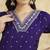 Purple chanderi silk embroidered kurta set