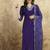 Purple chanderi silk embroidered kurta set