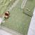 Olive green organza embroidered salwar suit