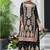 Black chinon embroidered palazzo suit