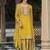 Chinon embroidered palazzo suit for yellow 
