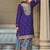 Chinon embroidered palazzo suit for purple 