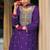 Chinon embroidered palazzo suit for purple 