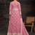 Light pink net embroidered anarkali salwar kameez