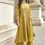 Mustard georgette silk anarkali suit