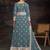 Grey net embroidered anarkali salwar kameez