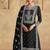 Black georgette with embroidered palazzo suit