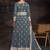 Grey net embroidered anarkali salwar kameez