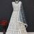 Grey net embroidered anarkali salwar kameez
