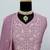 Rose pink chinon embroidered work floor length anarkali suit