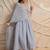 Grey anarkali with pant and dupatta