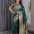 green soft art silk banarasi jacuard work designer party wear saree with unstitched blouse piece