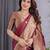 maroon soft art silk banarasi jacuard work designer party wear saree with unstitched blouse piece