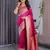 pink soft art silk banarasi jacuard work designer party wear saree with unstitched blouse piece