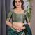 green soft art silk banarasi jacuard work designer party wear saree with unstitched blouse piece