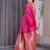 pink soft art silk banarasi jacuard work designer party wear saree with unstitched blouse piece
