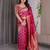 pink soft art silk banarasi jacuard work designer party wear saree with unstitched blouse piece