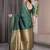 green soft art silk banarasi jacuard work designer party wear saree with unstitched blouse piece