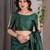green soft art silk banarasi jacuard work designer party wear saree with unstitched blouse piece