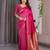 pink soft art silk banarasi jacuard work designer party wear saree with unstitched blouse piece