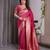 pink soft art silk banarasi jacuard work designer party wear saree with unstitched blouse piece