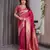 pink soft art silk banarasi jacuard work designer party wear saree with unstitched blouse piece