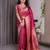 pink soft art silk banarasi jacuard work designer party wear saree with unstitched blouse piece