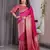 pink soft art silk banarasi jacuard work designer party wear saree with unstitched blouse piece