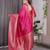 pink soft art silk banarasi jacuard work designer party wear saree with unstitched blouse piece