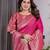pink soft art silk banarasi jacuard work designer party wear saree with unstitched blouse piece