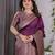 wine soft art silk banarasi jacuard work designer party wear saree with unstitched blouse piece