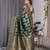 green soft art silk banarasi jacuard work designer party wear saree with unstitched blouse piece
