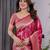 pink soft art silk banarasi jacuard work designer party wear saree with unstitched blouse piece