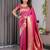 pink soft art silk banarasi jacuard work designer party wear saree with unstitched blouse piece