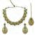 Gold plated traditional bridal kundan-style necklace set with earrings & maangtikka