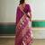 magenta silk blend weaving handloom festival wear saree