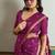 magenta silk blend weaving handloom festival wear saree