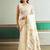 white silk blend weaving handloom festival wear saree