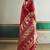 red silk blend weaving handloom festival wear saree