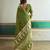 olive silk blend weaving handloom festival wear saree