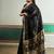 black silk blend weaving handloom festival wear saree
