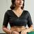 black silk blend weaving handloom festival wear saree