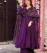 Wine Color Chanderi Fabric Beautiful Festive Wear Kurta Set