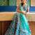 Turquoise Satin Embroidery Work Lehenga Choli With Dupatta